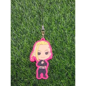 Tokyo Revengers Draken Ken Ryuguji Taito Rubber Strap Keychain Anime Chibi Pink